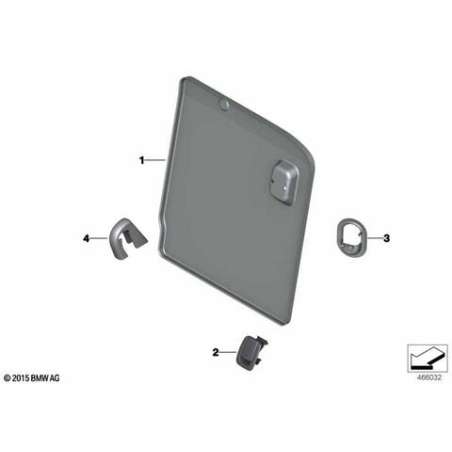 Cache isofix droit