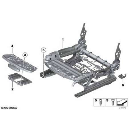 Mécanique siège sport côté gauche
