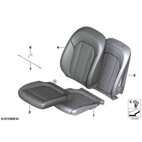 Revetement dossier base cuir droit