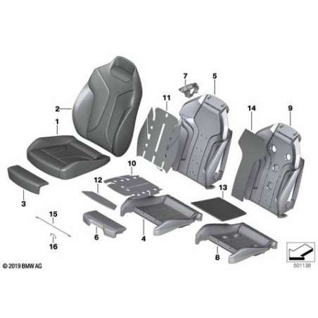 Garniture de siège sport cuir