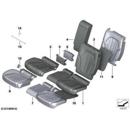 Matelassure coussin de siège