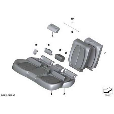 Garnissage de base siège tissu
