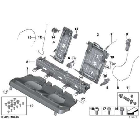 Câble Bowden de déverrouillage