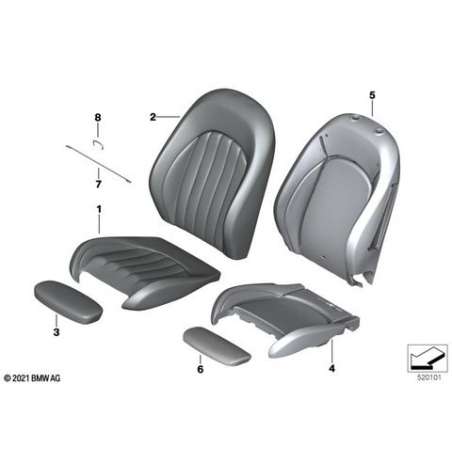 Garniture appuie-cuisses cuir