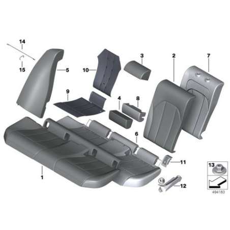 Cache isofix droit