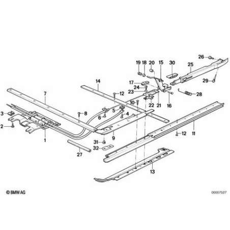 Rail de glissage gauche