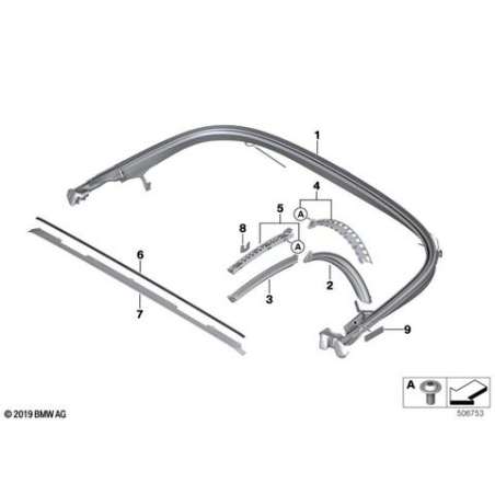 Rail de maintien joint gauche