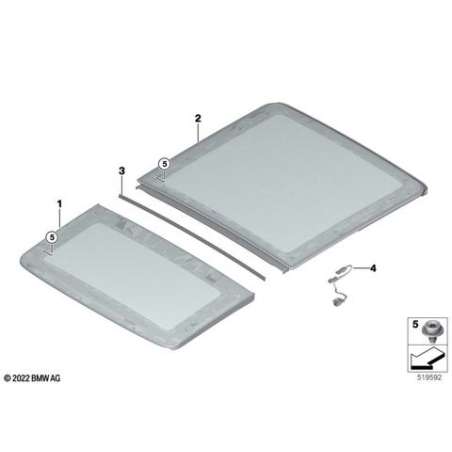 Couvercle de verre arrière
