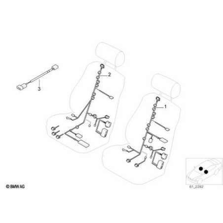 Jeu de cables cote passager