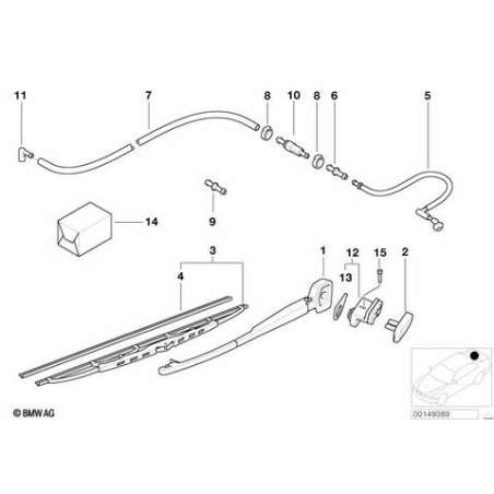 Recouvrement manipulateur lunette arr