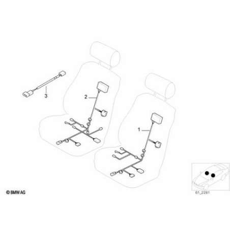 Jeu de cables cote passager