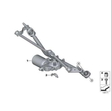 Tringlerie de essuie-glace avec moteur