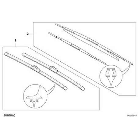 Jeu balais essuie-glace "evo Flachblatt"