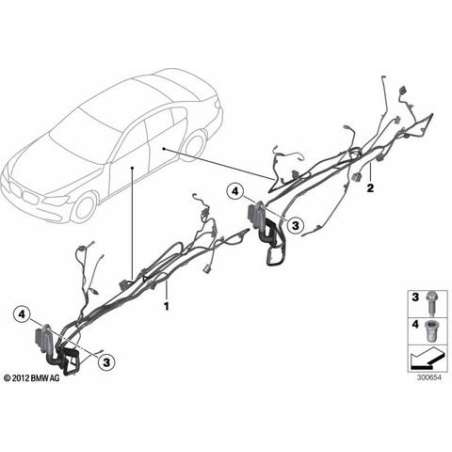 Faisc. cables de porte (cote passager)