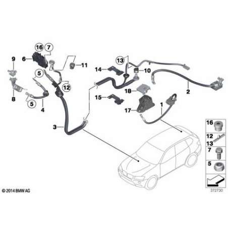 Borne B+ compartiment moteur