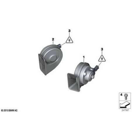 Avertisseur sonore, de basses