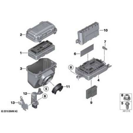 Carte, emplacement fusibles