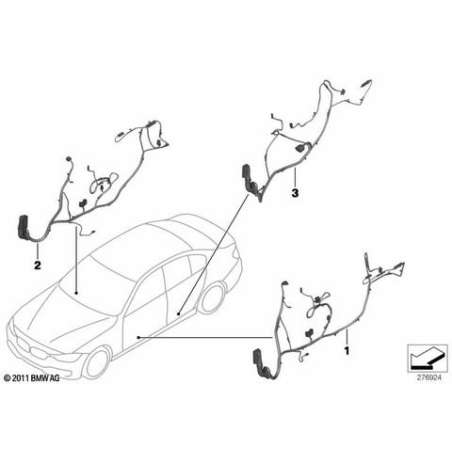 Jeu de cables cote passager