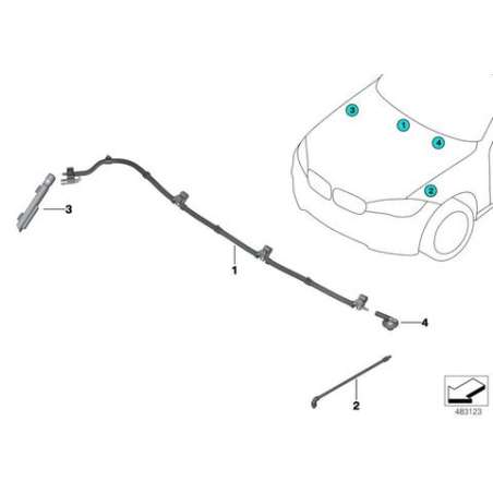 Bandeau de buses de lave-glace