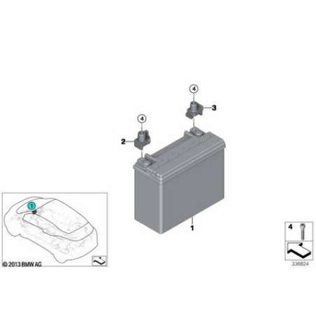 Adaptateur pôle plus de la batterie