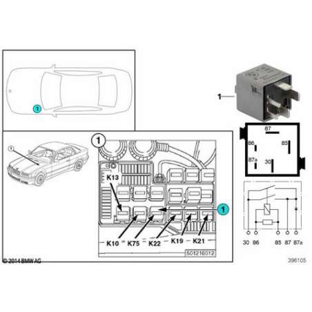 Relais de moteur ABS Mausgrau