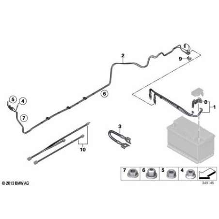 Câble plus de batterie soubassement