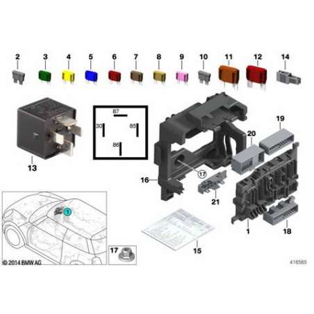 Carte, emplacement fusibles