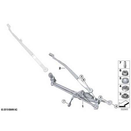 Tringlerie de essuie-glace avec moteur
