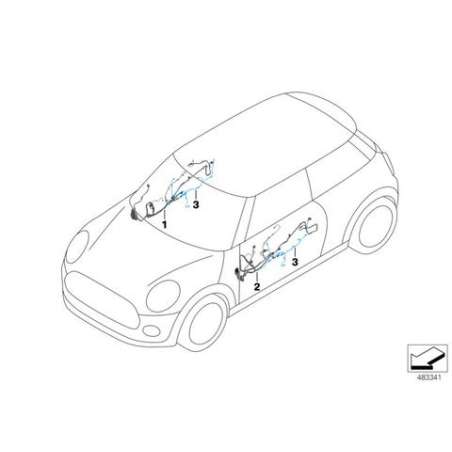 Faisc. cables de porte (cote conducteur)