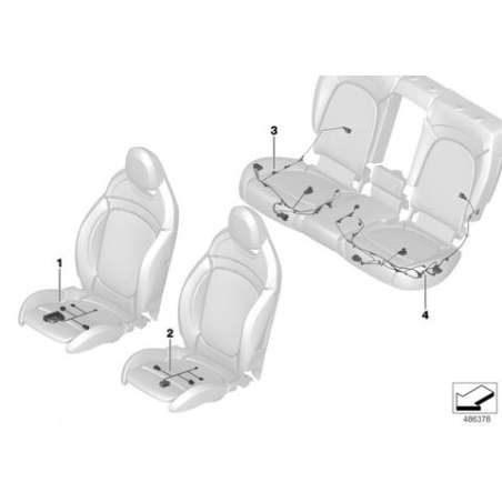 Jeu de cables cote passager
