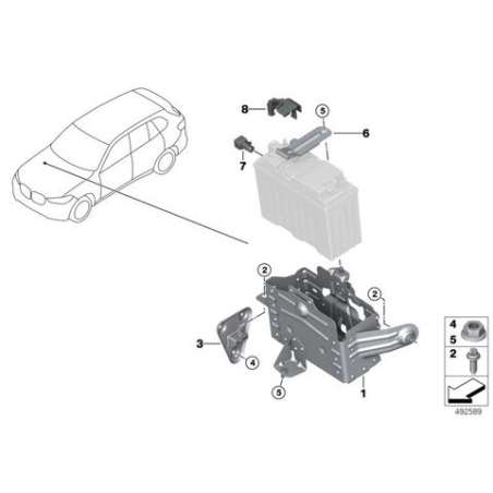 Support de batterie stockage double