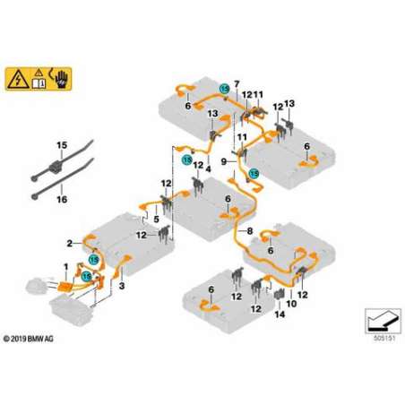 Batterie HT câble moins