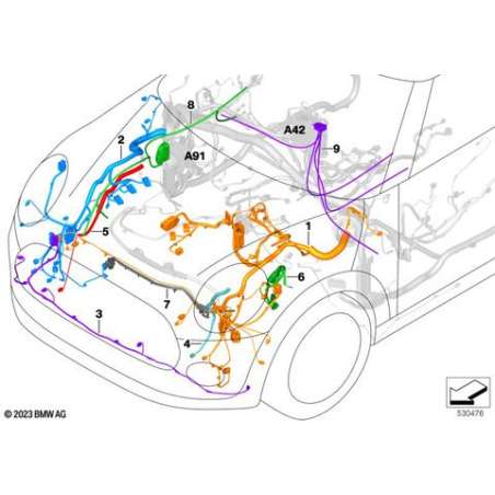 Câble adapt.comm.active des volets d'air