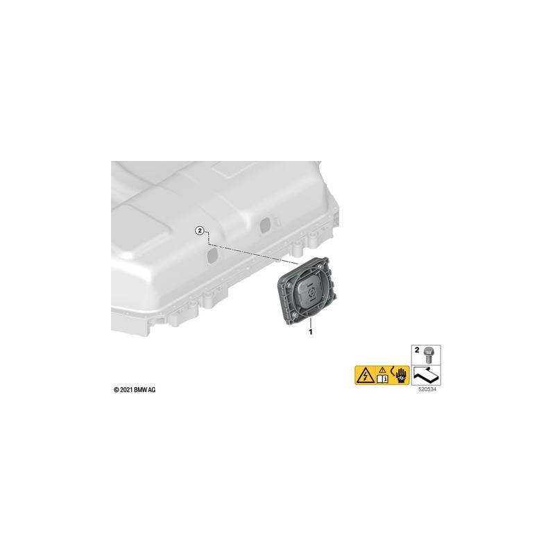 Boîtier, partie supérieure batterie HT