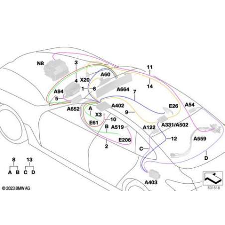 Module de rép.câbles d'antenne FM1/ FM2