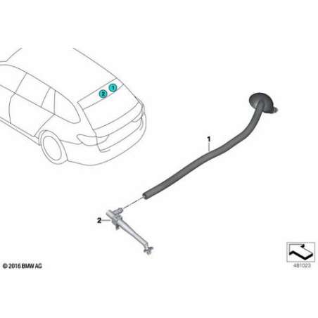 Gicleur de lave-glace arr.avec flexible