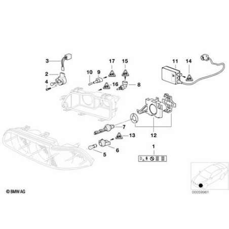 Jeu supports,boît.de cde lumière Xenon d