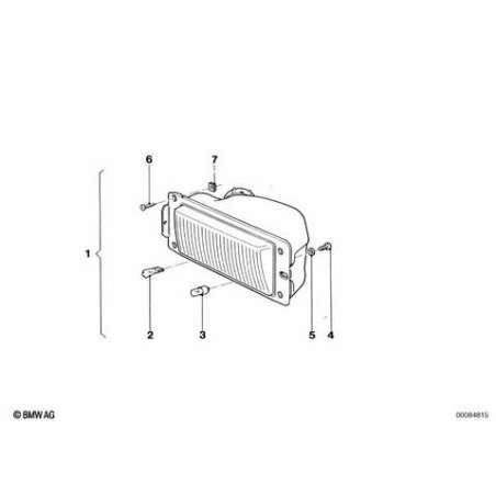 Projecteur antibrouil./feu position ga.