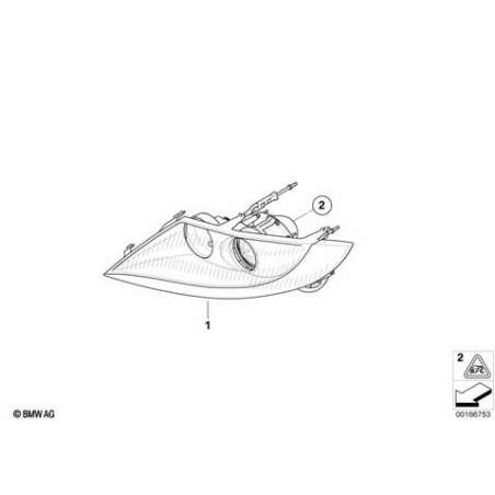 Projecteur bi-xenon chrome gauche
