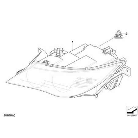 Projecteur bi-xénon ALC droit