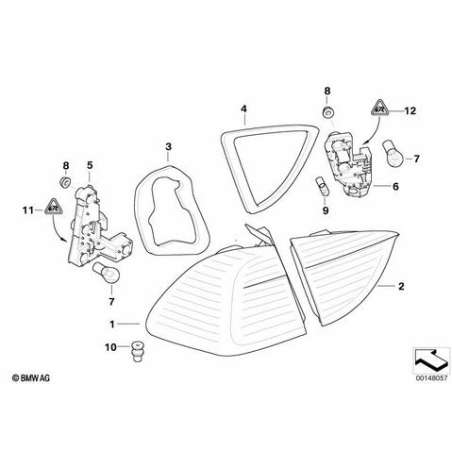 Porte-lampe feu arr. panneau latéral gau