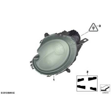 Projecteur bi-xénon AHL côté gauche