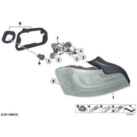Porte-lampe gauche