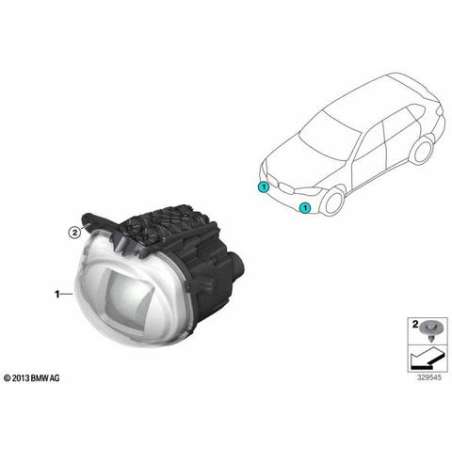 Projecteur d'éclairage ciblé gauche
