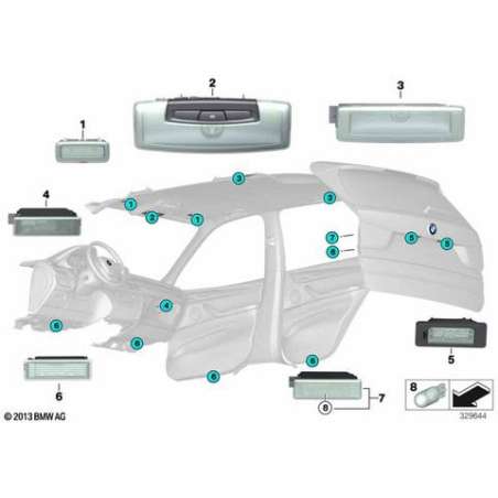 Lampe intérieur avant