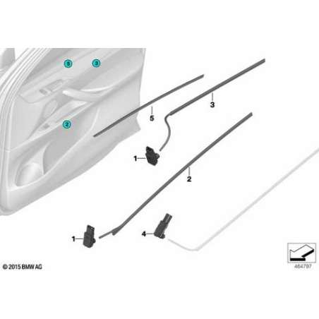 Guide lumiere revetement porte gauche