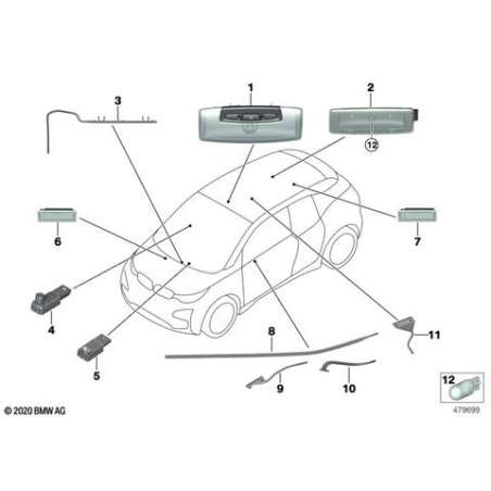 LED plafonnier arrière