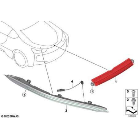Clignotant à LED côté droit