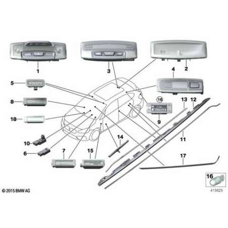 Guide lumiere revetement porte gauche