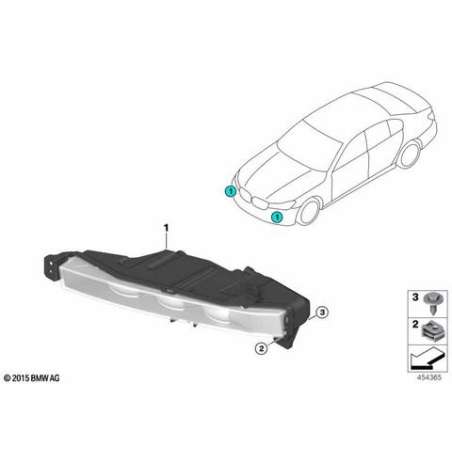 Proj. antibrouillard à LED côté droit